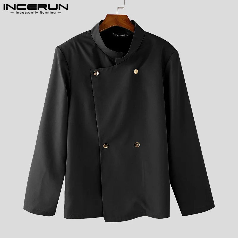 INCERUN 2024 New Men\'s Fashion Clothing Deconstruction Design Solid Suit Coats Casual Streetwear Male Long Sleeved Blazer S-5XL