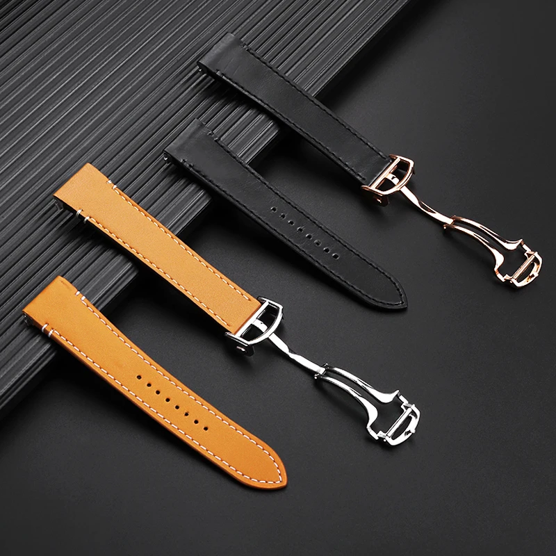 Cowhide Quick release wristband for Cartier new Sandus watch strap WSSA0010 quick release cowhide watch chain 19mm 21mm bracelet