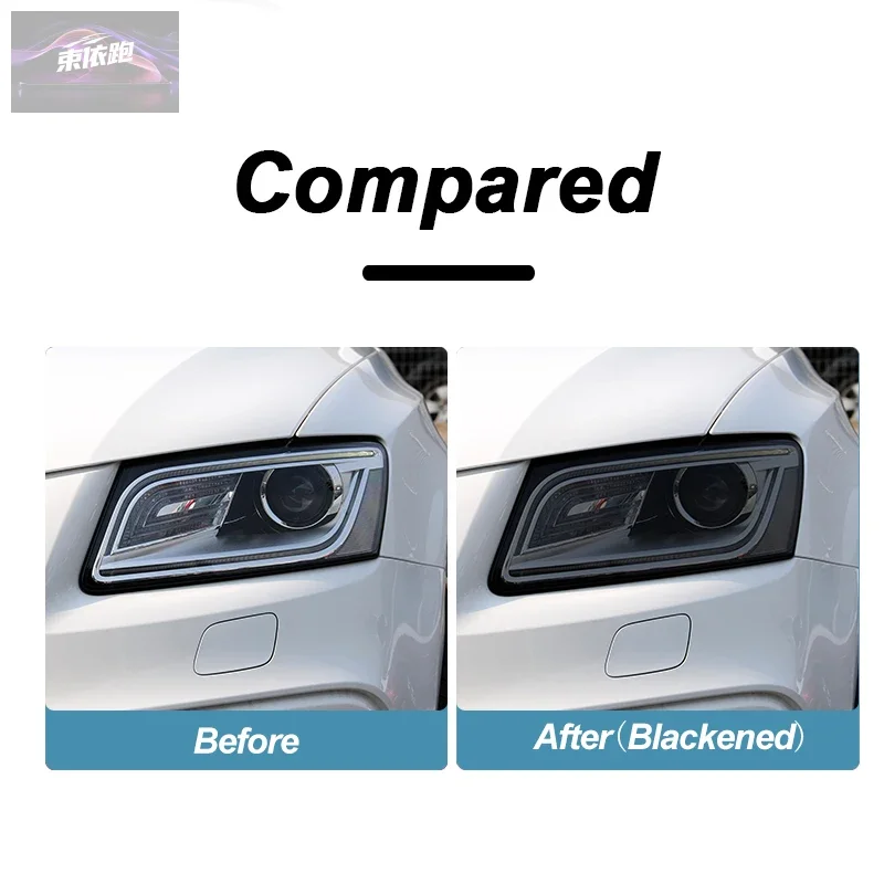 Picture 6: For Audi Q5 8R SQ5 2008-2017 Car Front Rear Headlights Protective Film Anti Scratch Black Transparent TPU Sticker Accessories
