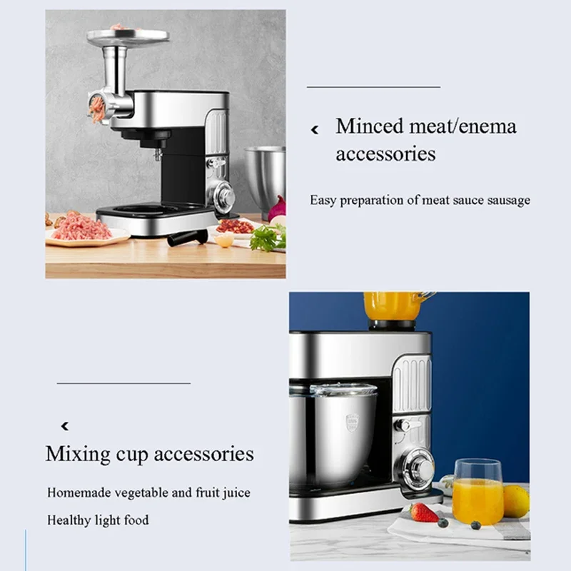 Stand Mixer Multifunctional Electric Kitchen Mixer With 5 Accessories for Most Home Cooks
