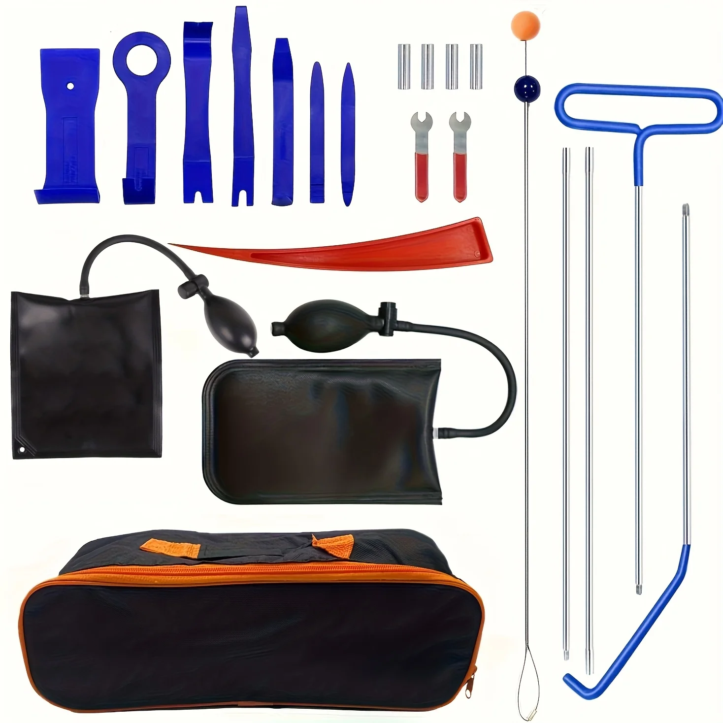 

Автомобильный воздушный клиновой насос Немаркирующий надувной воздушный клиновой насос с длинным захватом Автомобильный оконный дверной ключ Анти-потерянный комплект для автомобиля Грузовик