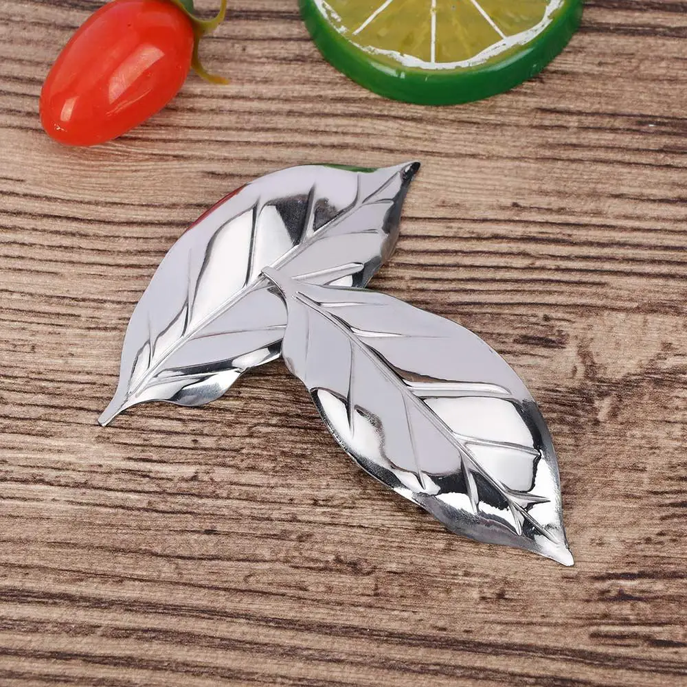 

Art Chopsticks Rest Craft Leaf Shape 304 Stainless Steel Chopstick Stand Holder Decor Table