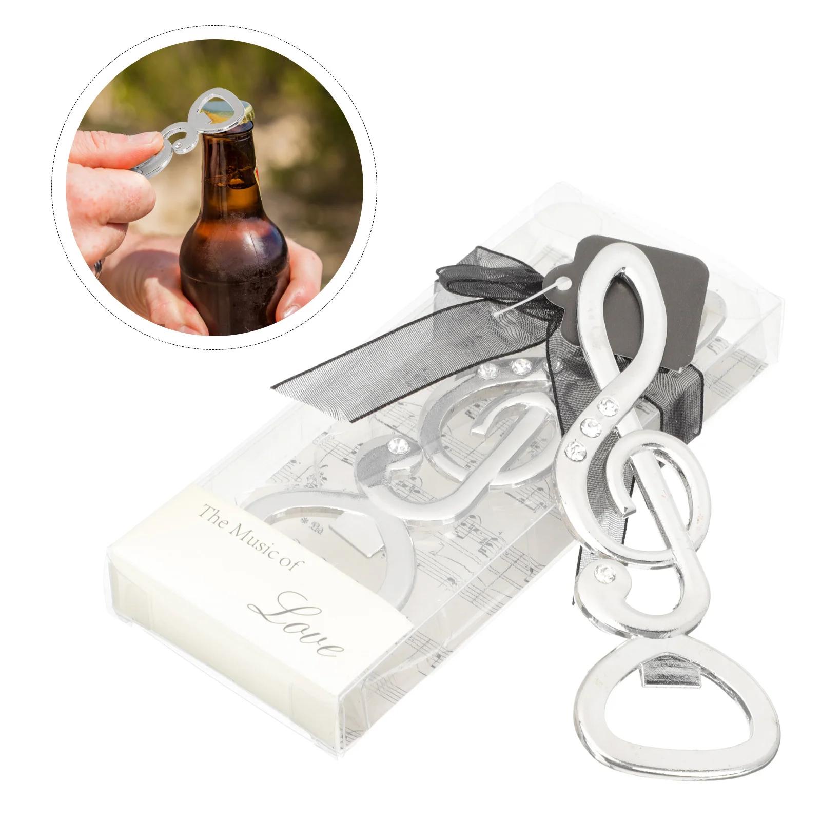 

2Pcs Note Shape Bottle Opener Premium Metal Safe Creative Gift for Friends Home Bar Party Use Bottle Opener