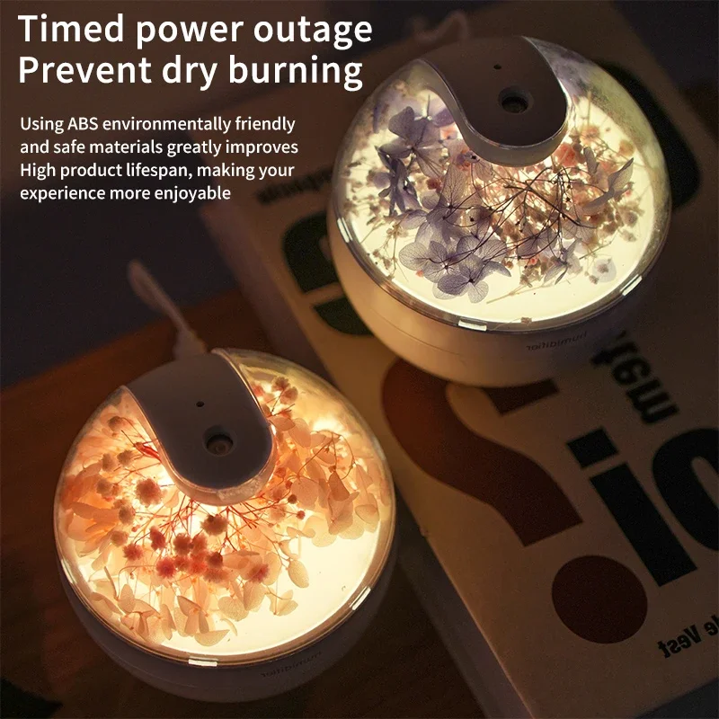 Eternal Flower Air Humidifier USB Mini Home Atmosphere Night Light Festival Gift Creative Artificial Christmas Diffuser