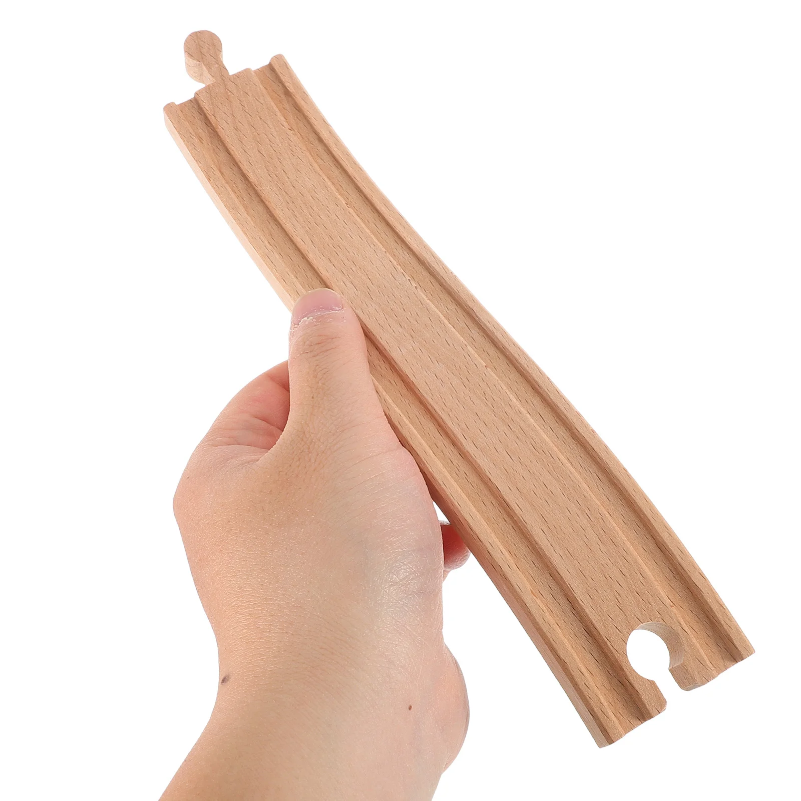 Juego de vías de tren de madera para niños, accesorios de vía de tren de madera, juguetes, vías de tren de madera, ferrocarriles, 2 uds.