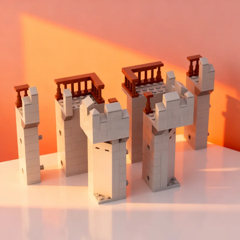 

282pcs MOC Modular Wall Corners Castle Model Building Blocks Construction Christmas Gifts Toy Creative DIY Idea Education Toys