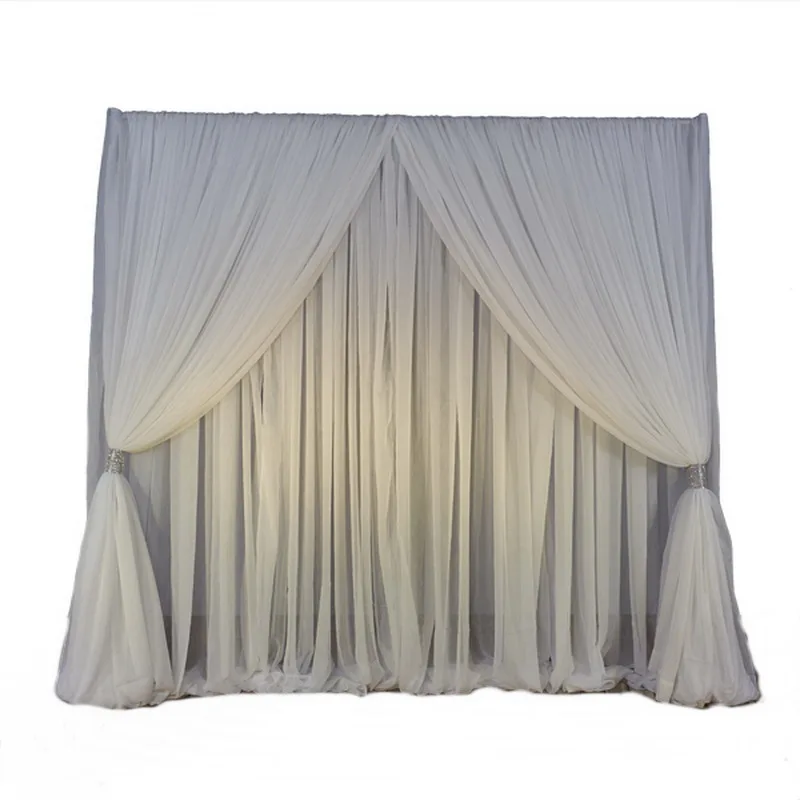 ผ้าม่านตกแต่งงานแต่งงานแบบขายส่ง ผ้าม่านฉากหลังงานแต่งงานสำหรับตกแต่งงานแต่งงาน
