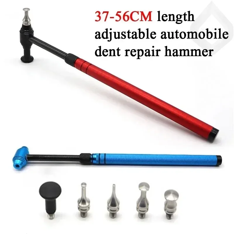 

Professional Car Dent Repair Hammer Non-Marking Plastic Body With Carbon Fiber Head Adjustable Length Leveling Tool