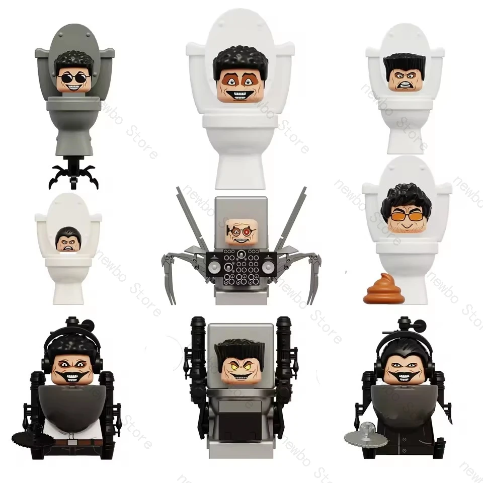 KDL834 nouvelles Mini briques d'action jouet figurines blocs de construction Anime dessin animé briques poupées caméraman haut-parleur TV homme cadeau de noël