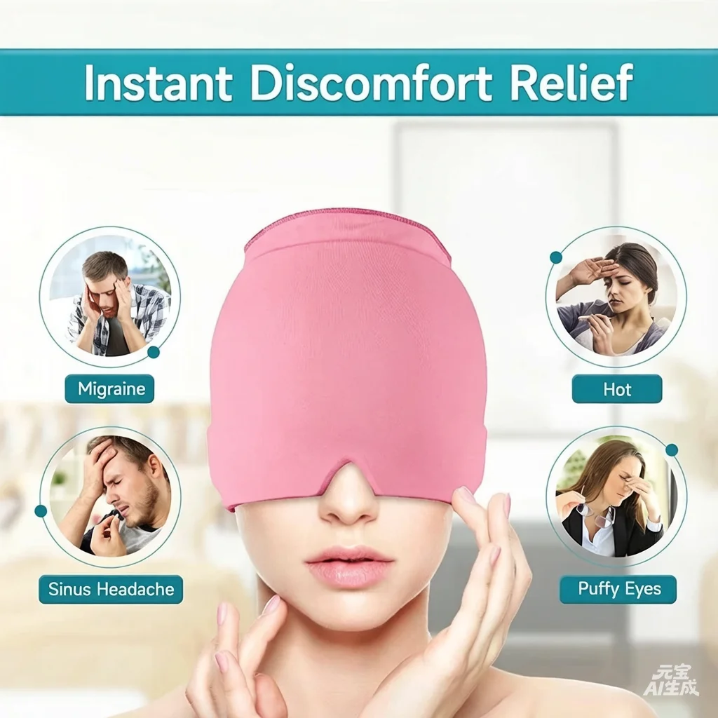 Reusable 3D Gel Ice Head Wrap