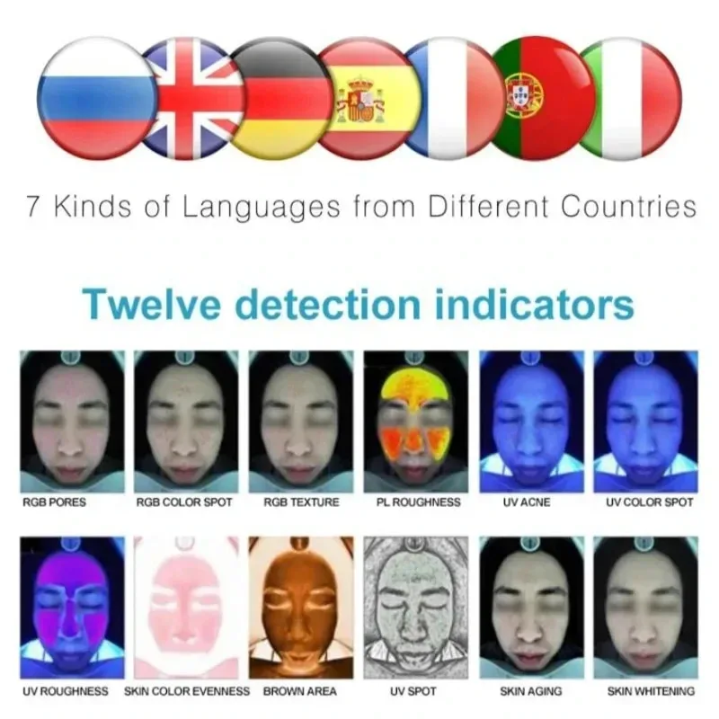 2025 Korea Facial Skin Analysis System Magic Mirror for M9 Facial Detection 4D Skin Camera Analyser Dedicated to Skincare