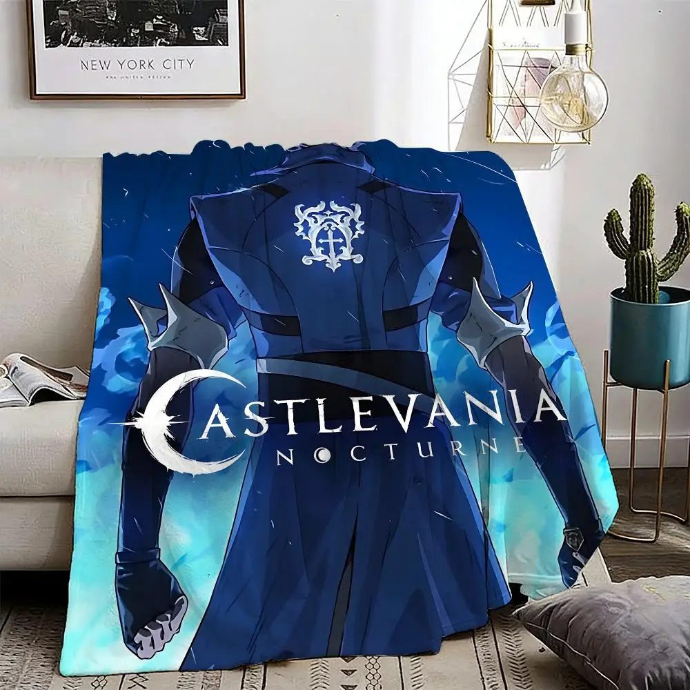 Game Castlevania Throw Lightweight 240g Flannel Blanket Soft Skin-friendly for Summer Cooling