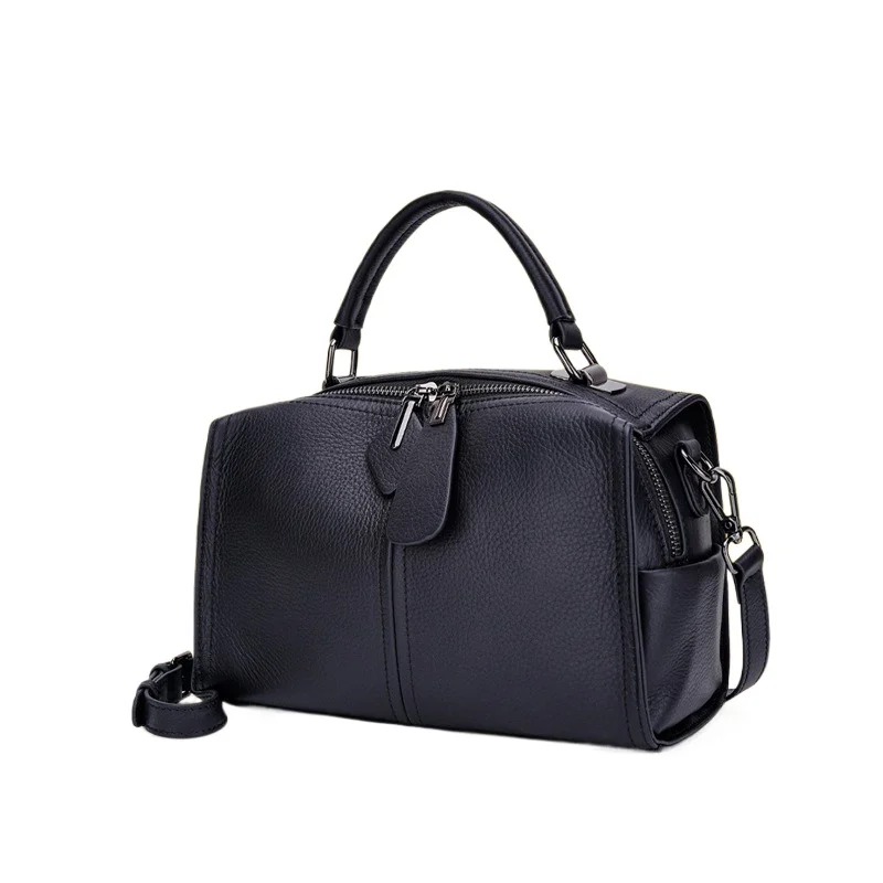 Women's Top Grain Leather Shoulder Bag Soft Large Capacity 3-Way Use Handbag Crossbody Casual Travel Classic