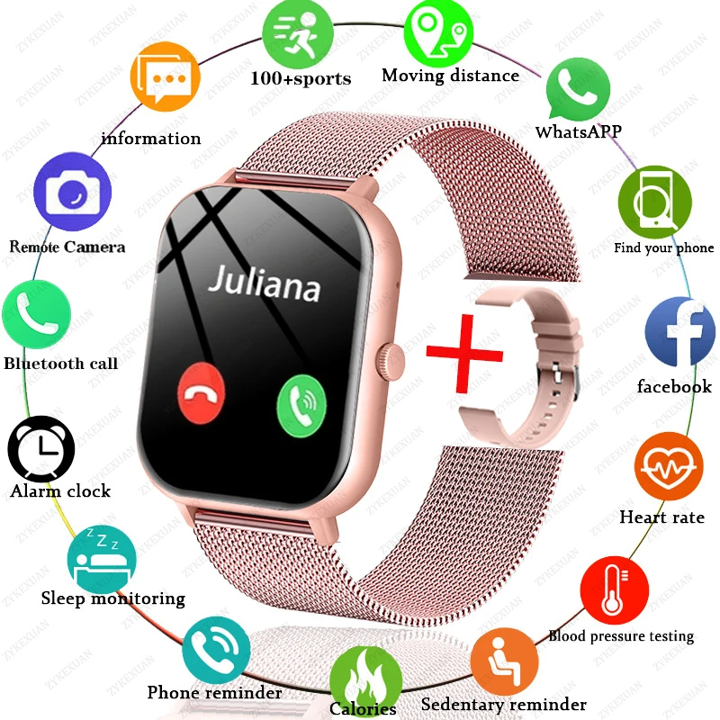 2024 New For Xiaomi Bluetooth Call Smart Watch Women Men Heart Rate Blood Oxygen Voice Assistant 100+Sports Ladies Smartwatch