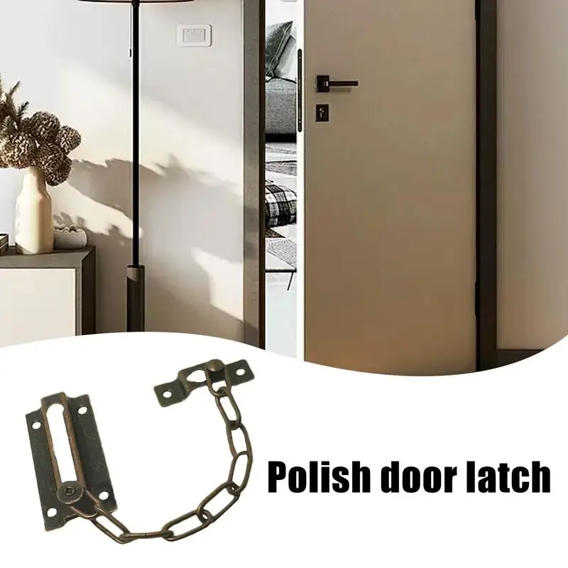 Door Chain Lock Rust-Resistant Metal Door Safety Guard Chain Anti-Theft Latch Chain Lock Thickened Lock Chain for Inside