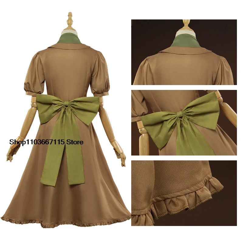 Anime Cardcaptor Sakura Card Captor Cosplay Tomoyo Daidouji Diepe Koffie Kleur Jurk Vrouw Sexy Leuke Lolita Pruiken Cos Aangepaste