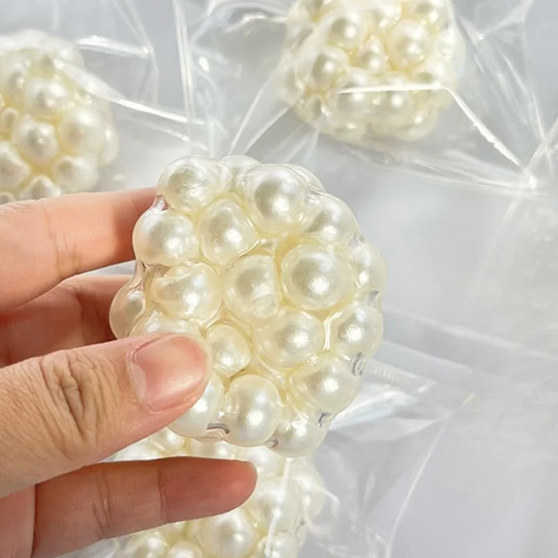 Squishy Pearl Stress Ball - Sensory Fidget Toy for Adults Kids Anxiety Relief, Squeeze Relax Gift
