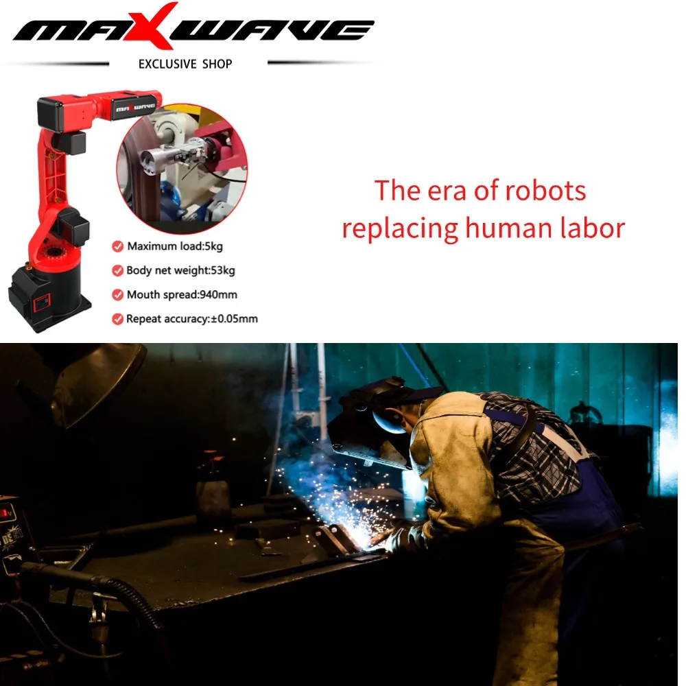 

Maxwave 1510 6 Axis Robot 5KG Load Efficient Robotic Arm - Automated Solution to Reduce Labor Costs