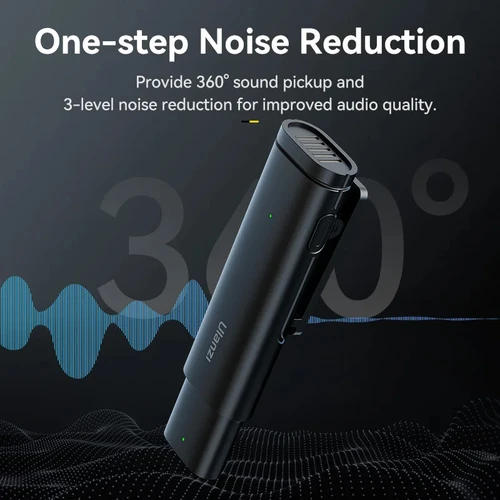 Imagen 2 del producto Ulanzi VM-10 micrófono Lavalier inalámbrico portátil Audio Video grabación Mini micrófono para iPhone Android transmisión en vivo juegos