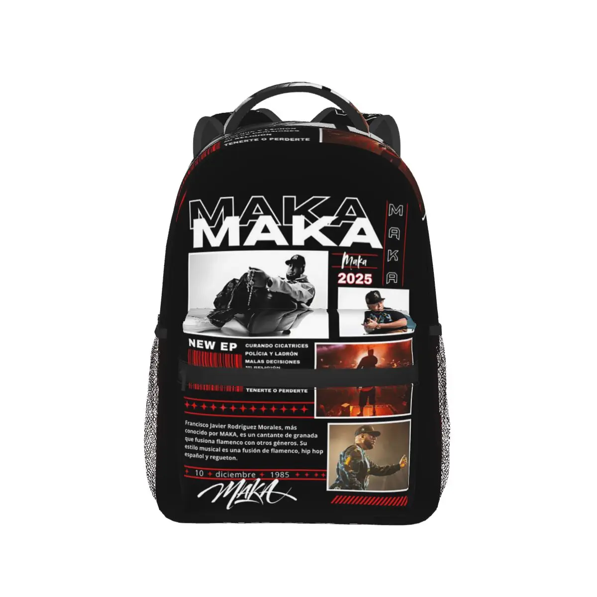 Rapper Maka Aura Tour Graphic Backpack Hot Sale Daypack Large Capacity Children BookBag School Bag Shoulder Bags for Men Women