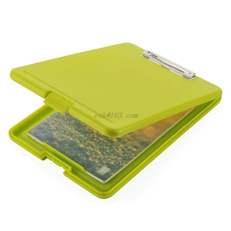 

Plastic Storage Clipboard File Box Case Document File Folders Clipboard Writing Pad Stationery School Office Supplies