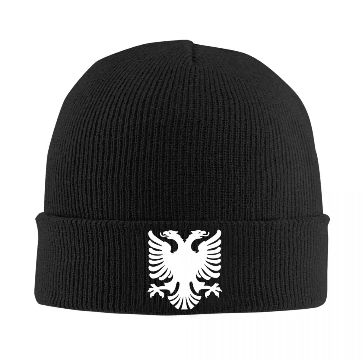 Albanian Flag Beanie Hats Eagle Bonnet Hats Female Male Casual Gym Knitted Hat Autumn Winter Design Head Wrap Caps