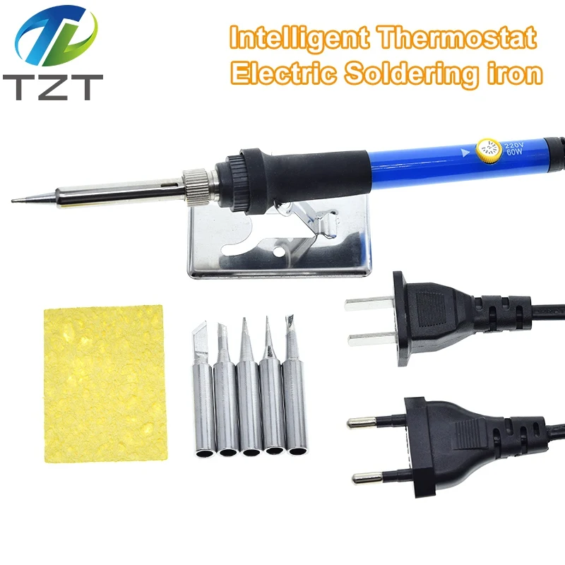 New Adjustable Temperature Electric Soldering Iron 220V 60W Welding Solder Rework Station Heat Pencil Tips Repair Tool