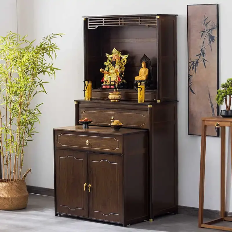 ZK Buddhist niche new Chinese vertical cabinet serving table incense case household living room offering cabinet