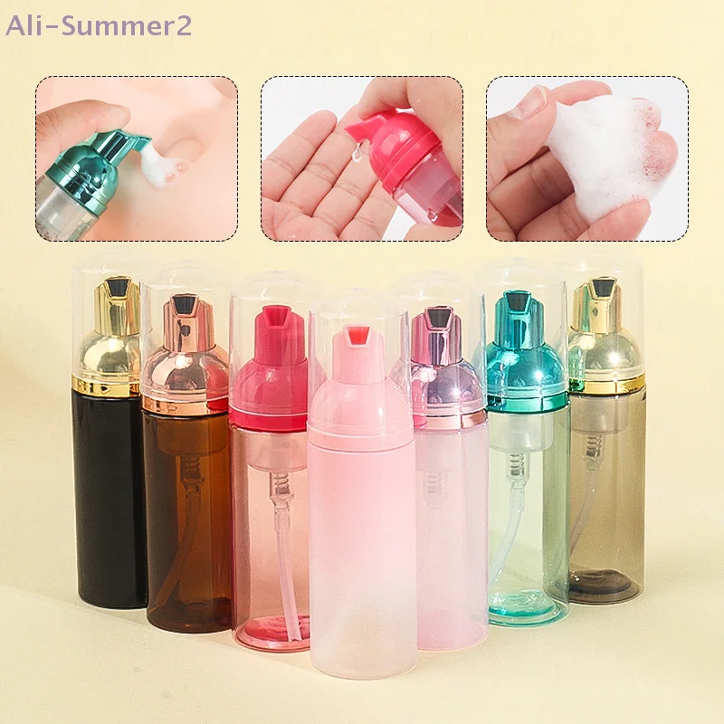 1pcs 60ml Foam Pump Bottle Lash Shampoo Bottles Travel Foam Pump Bottle Empty Plastic Refillable Reusable Mini Soap Dispenser