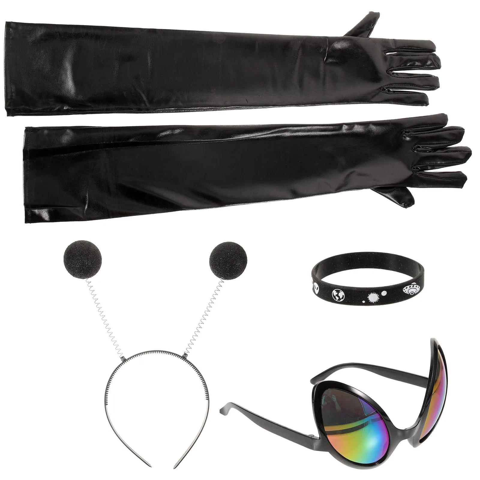 1 Set Party Kostüm Zubehör Antenne Stirnband Dekorative Sonnenbrille Handschuhe Für Cosplay Festival Outdoor-Events Lustige Party