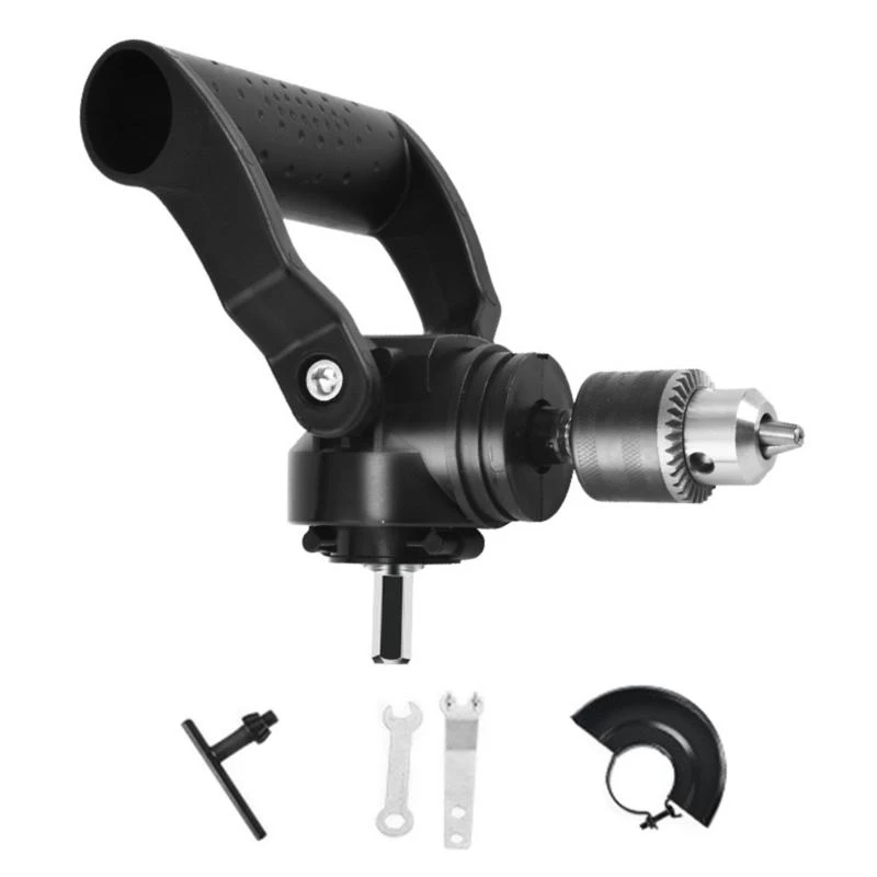 

Right Angled Drill Attachment 90 Degree Drill Chuck with Handle Cordless Right