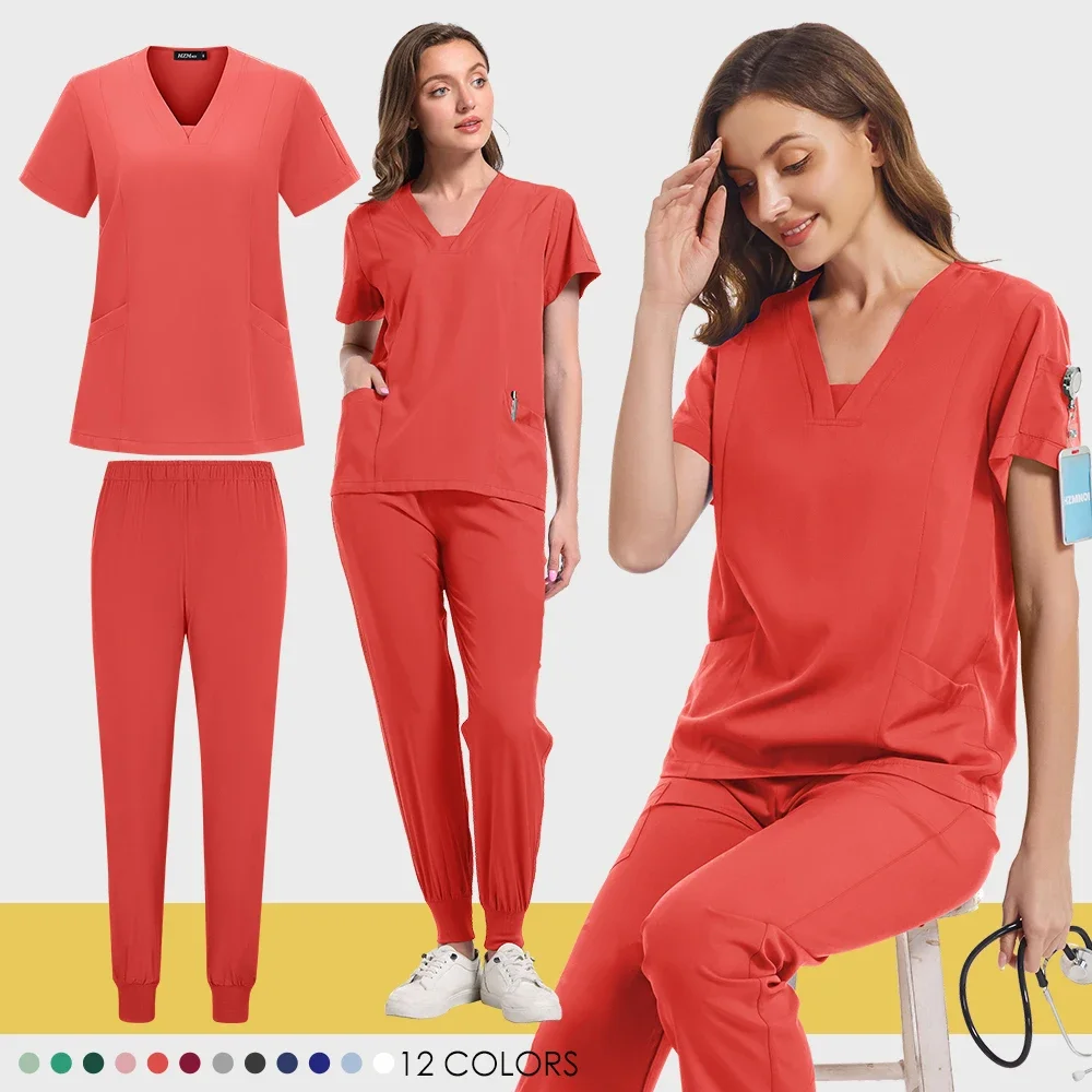 

Medical care beauty clothing nurse uniform set doctor dentist clinic work clothes clinical V-neck shirt ankle-length pants