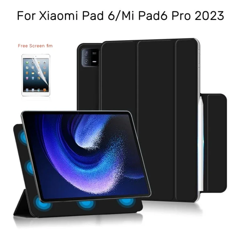 Coque For Xiaomi Mi Pad 6 Pro Case Magnetic Smat PU Leather Folding Stand Cover For Xiaomi Pad 6 Case For Mi Pad 6 Pro 2023 Capa