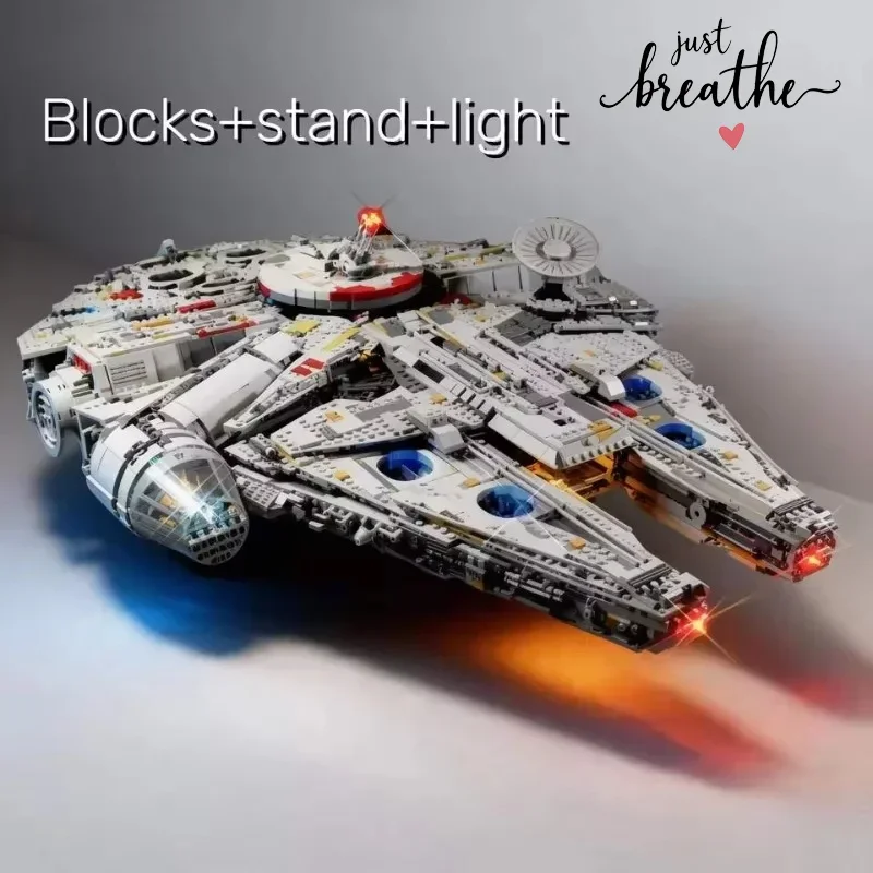 In Stock Bandai Launch Ucs Millennium Falcon Building Blocks Premium Craft Fan Celebration Events Compatible With Bricks
