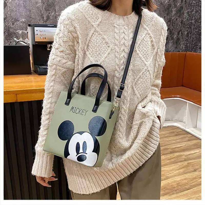 Anime Disney Mickey Mouse Crossbody Bags Handbag Figures Pu borsa a tracolla Storage zaino Tote Bag regalo di compleanno per ragazze