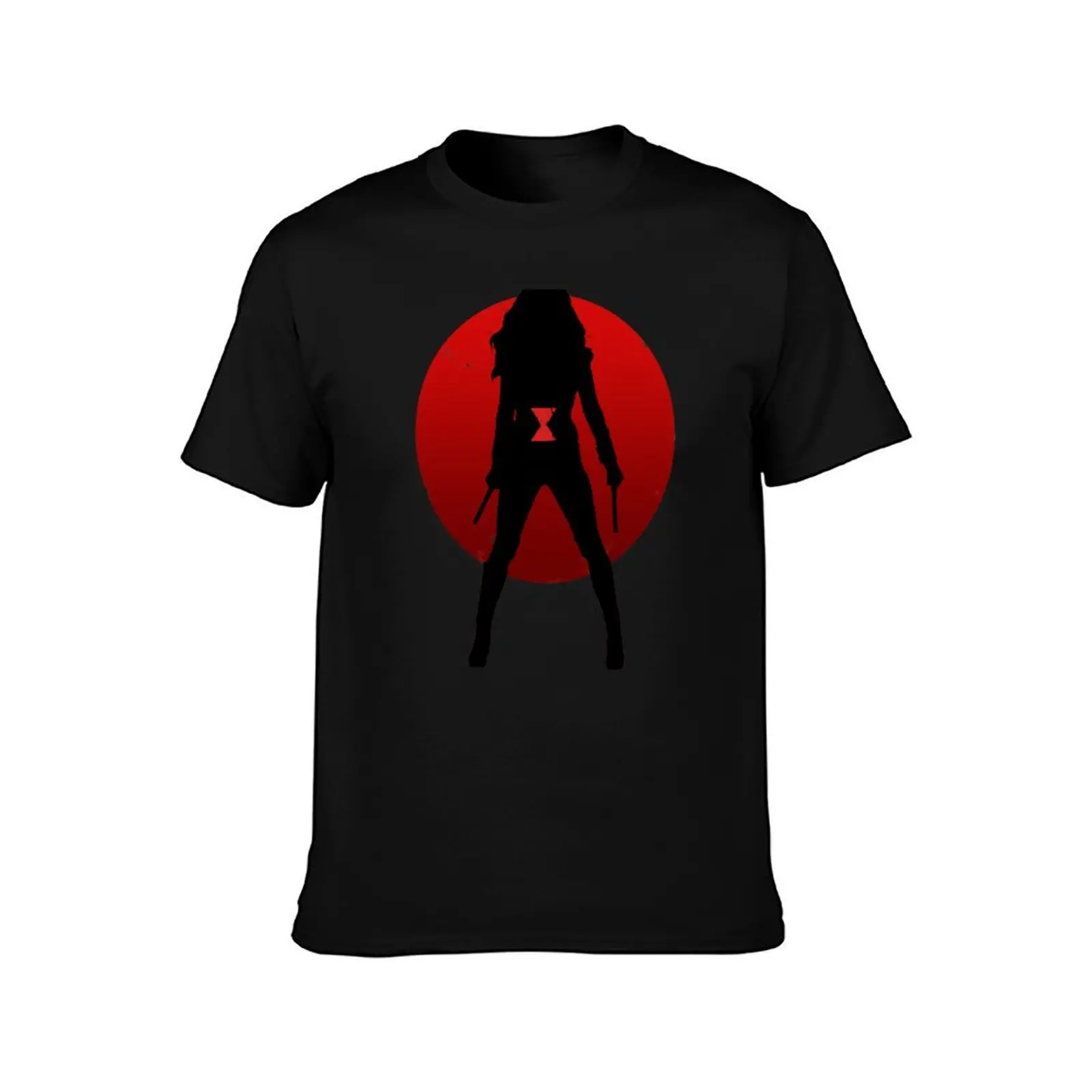 Widow Silhouette Emblem T-Shirt Basic Lightweight Short Sleeve Tee