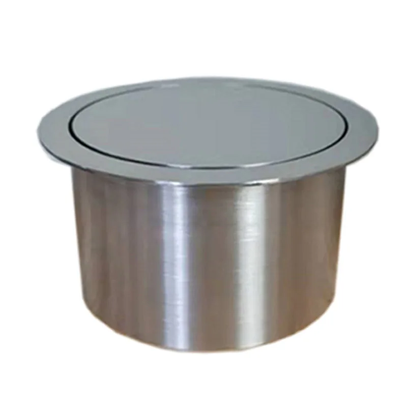 304 Stainless Steel Countertop Trash Can Lid Round Flap Lid Cover for Trash Garbage Can Kitchen Counter Top Bin
