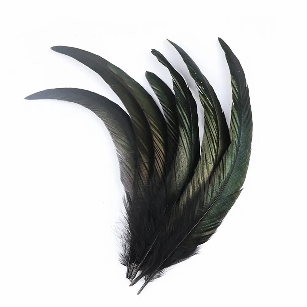 

50Pcs Rooster Tail Natural 33-40Cm Light Luster Waterproof DIY Craft Hat Decoration Clothing Shoes Bags Home Furniture