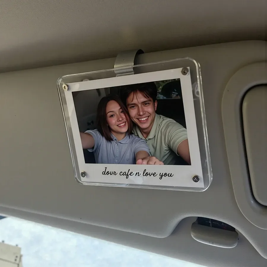 Car Visor Photo Clip Personalized Interior Decoration For Car Boyfriend Gift Couples Safe Driving Keepsake Sun Visor Organizer