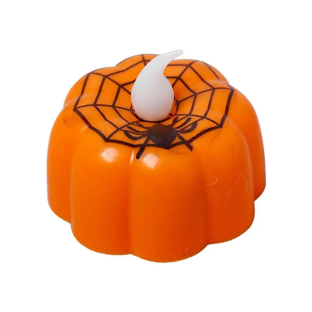 1 buah lampu labu Halloween LED lampu lilin elektronik dekorasi horor properti Halloween properti Bar hantu rumah V3Q3