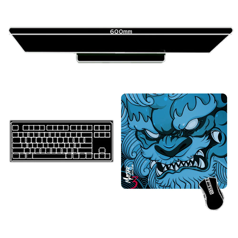 Ästhetische Gummi Pads 400x450 Longteng Huoyun Mousepad Tiger Nicht-slip Matte 4mm Kleine Maus Pad Drachen gaming Zubehör Gamer Pc
