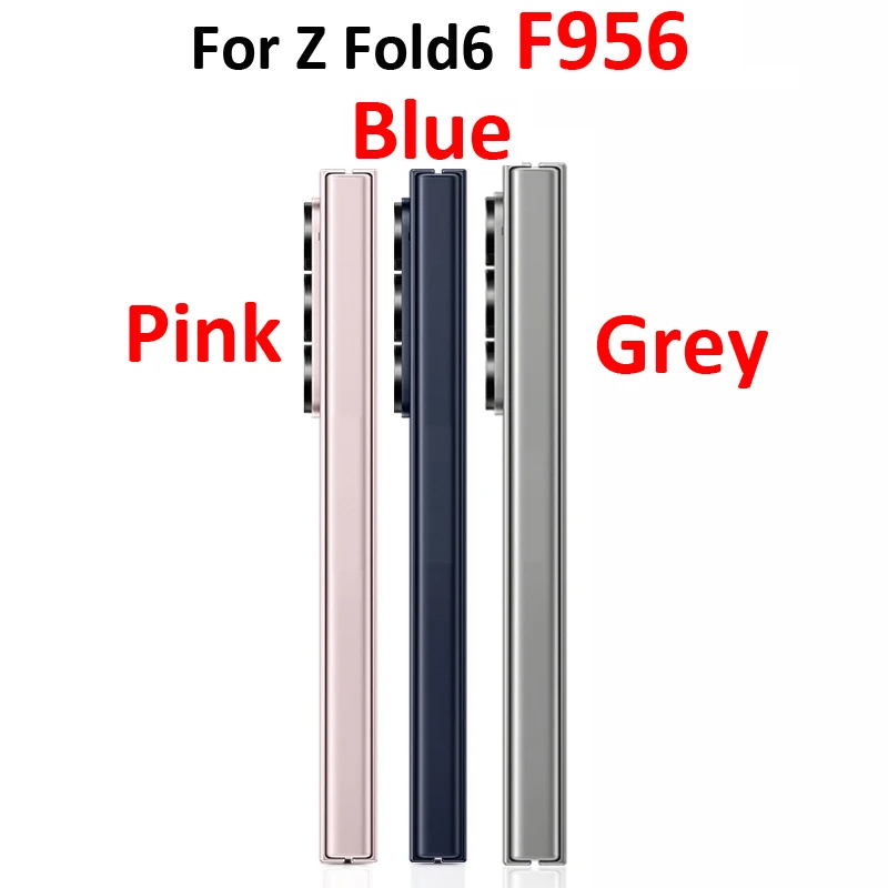 Para Samsung Galaxy Z Fold 6 Fold6 F956, carcasa nueva con bandeja para chip SIM, soporte y bolsillo, piezas para teléfono, SIM simple o doble, negro 2