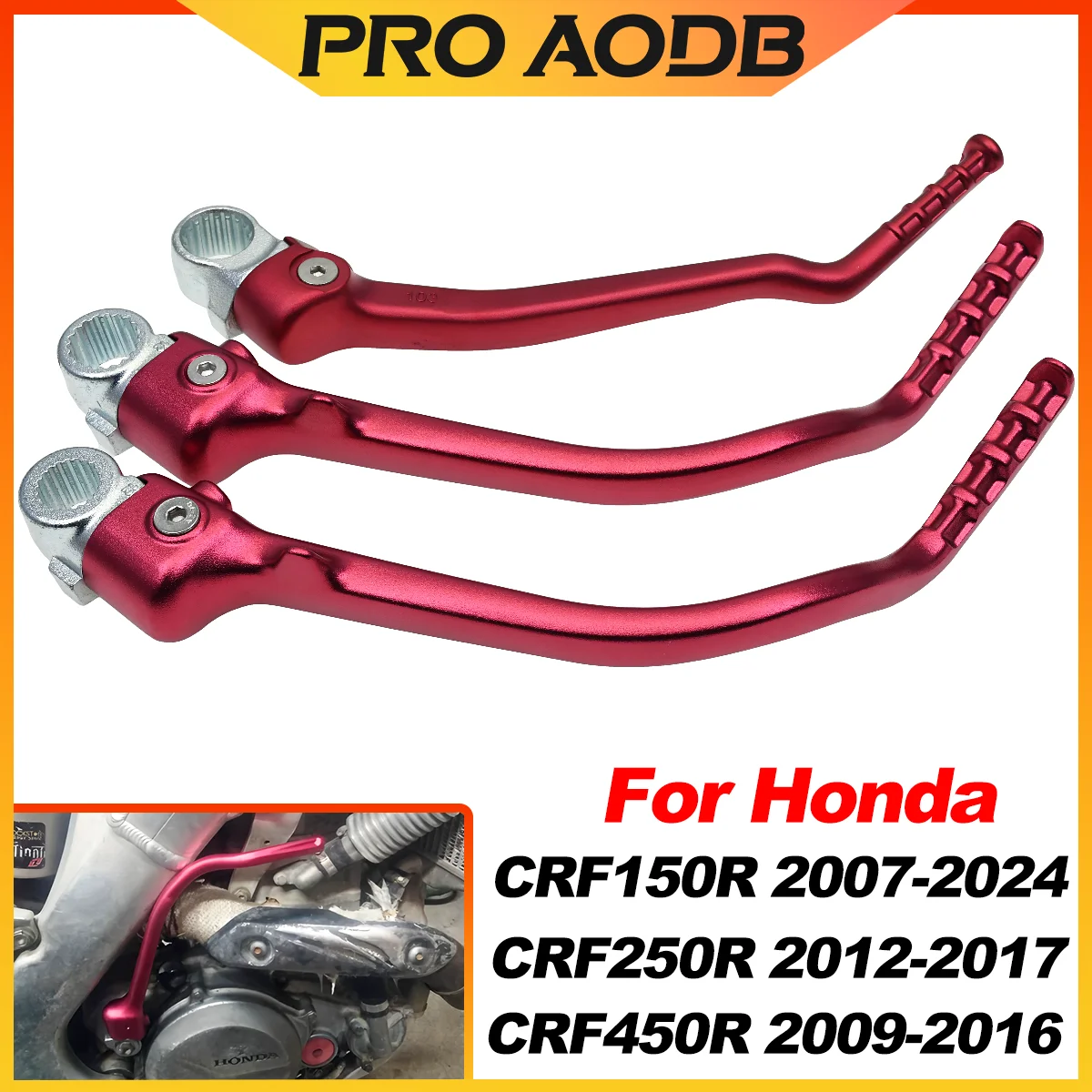 

Motorcycle CNC Forged Kick Start Lever Pedal For HONDA CRF 150R 250R 450R CRF150R CRF250R CRF450R 2007-2023 2024 Universal Parts