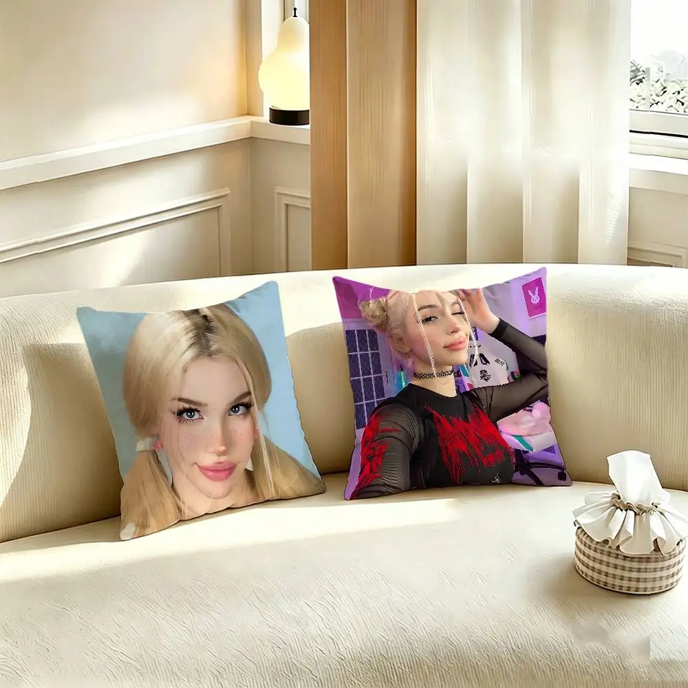 A-Alice Delish Polyester Printed Pillow Cover Square 30 35 40 45 50 55 cm Soft for Sofa Bed Car Home Decor