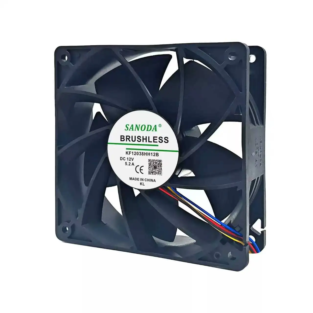 SLIDER KF12038HH12B 12038 DC 12V 5.2A 120mm Server Cooling Fan 4Pin PWM Brushless High Speed Miner Cooler ASIC Replacement