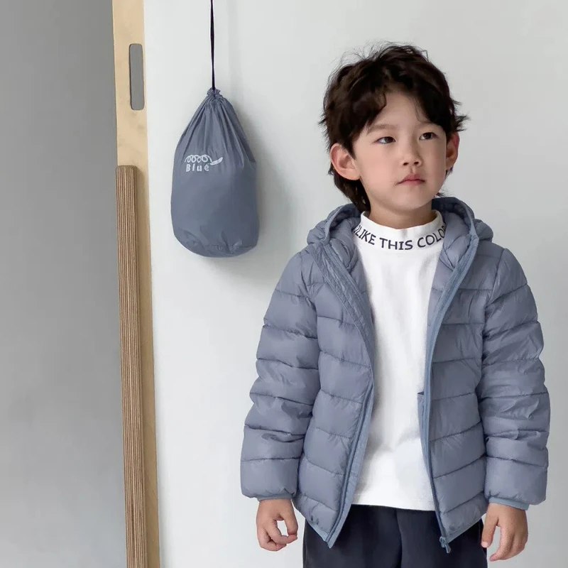 سترة أطفال خفيفة الوزن من البط الأبيض مع غطاء رأس ، جاكيت دافئ ، خارجية ، أولاد ، بنات ، جديد ، خريف ، شتاء ، #3