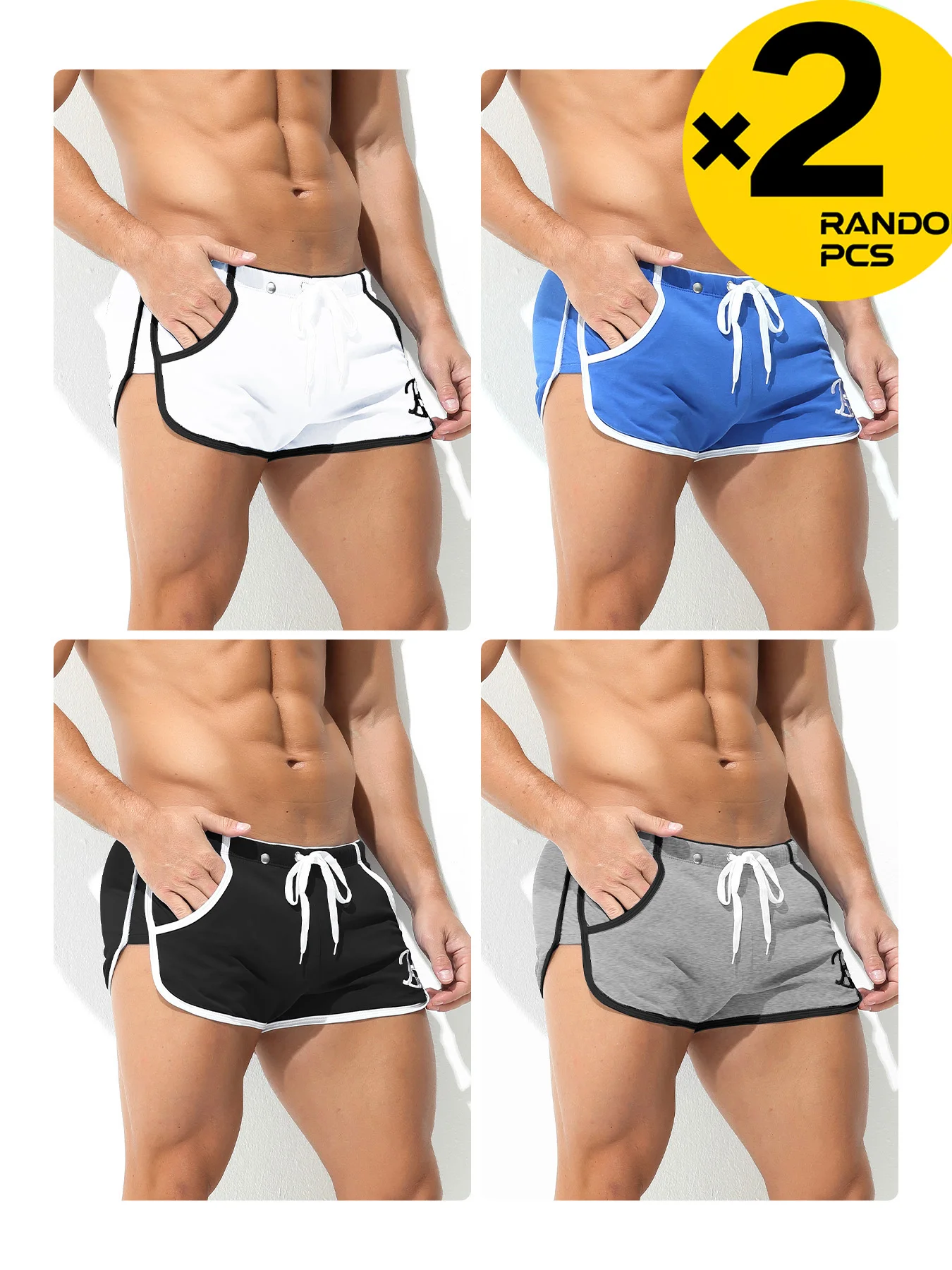 الصيف سريعة الجافة السراويل الرجال بحر تجريب رياضة الجري اللياقة البدنية عادية مطاطا الرباط السراويل للرجال 2/3/4 قطعة