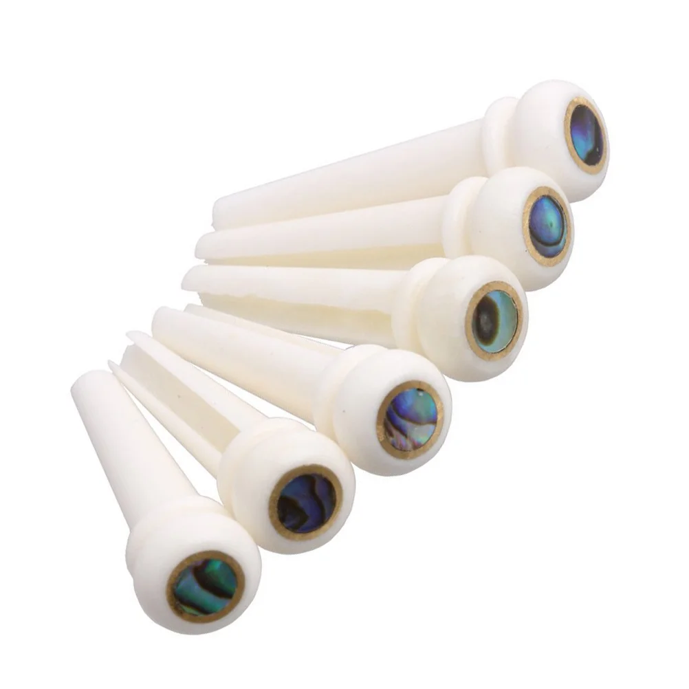 

6pcs Bridge Pins Strong Durable Replacement Parts String Studs Thickened 3 Degree Tail Angle Anti Pull