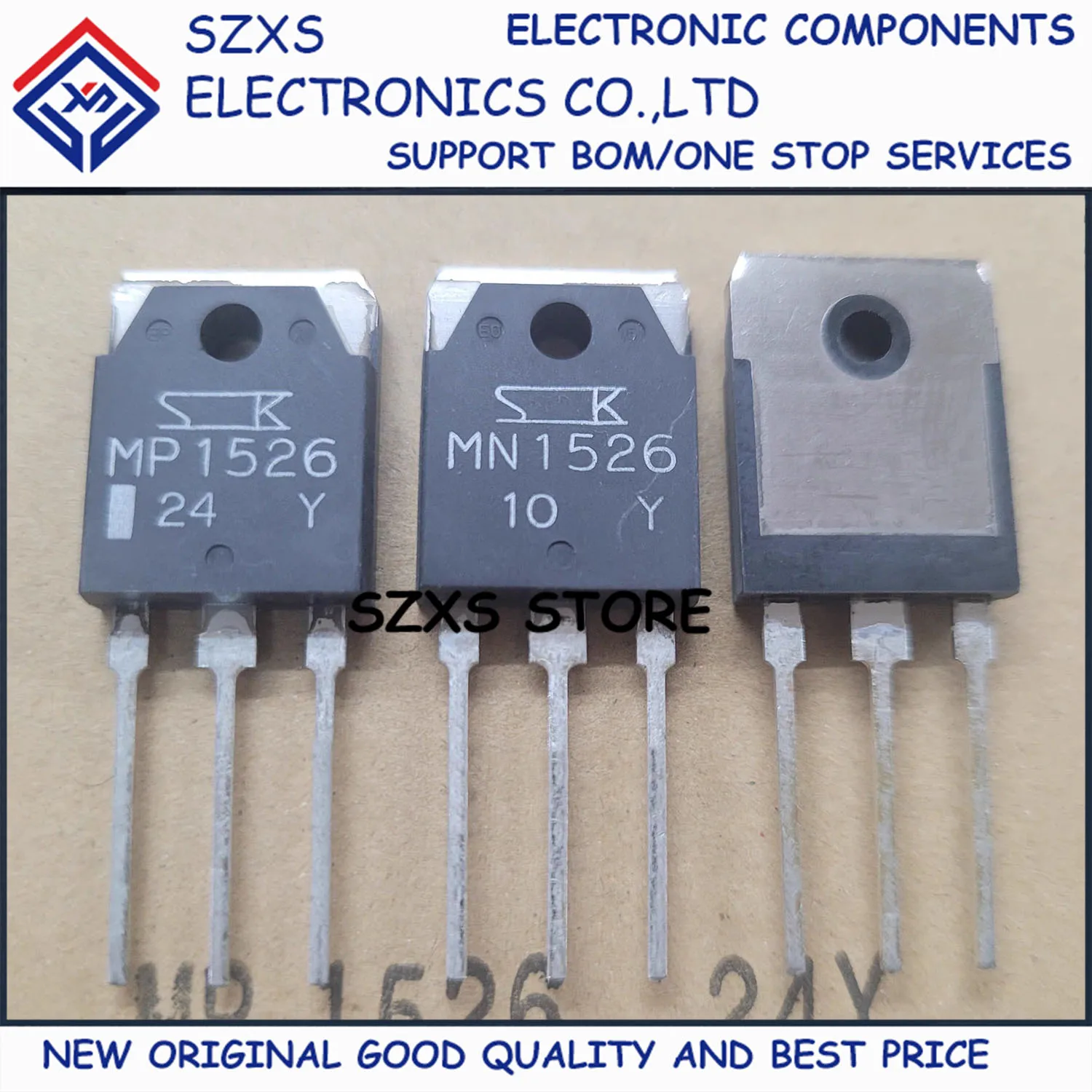 New Original 5Pairs MP1526 + MN1526 TO-3P Audio Amplifier Transistor In Stock Electronic Components Good Quality