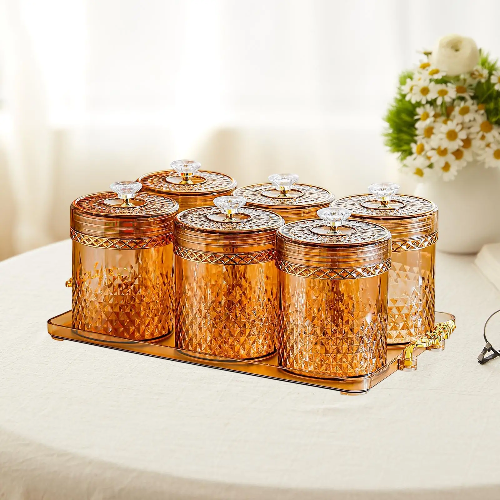 Space Saving Plastic Storage Jar with Airtight Lid Multi Section Food Container for Kitchen Storage and Lunch Prep